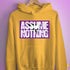 Assume Nothing Lesbian Labrys Pride Flag Hoodie - Mustard